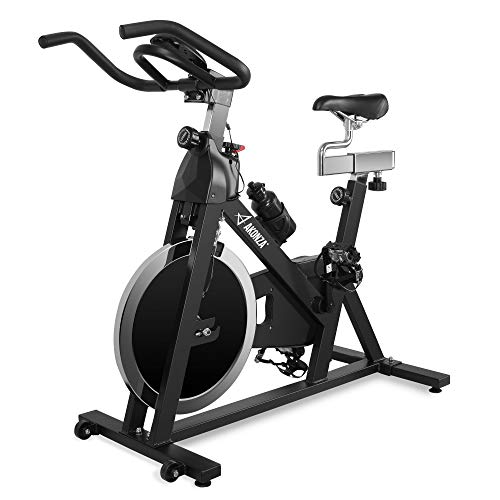 Akonza Indoor Cycling Bike Stationary 40LB Flywheel Exercise with Seat Cushion Workout Adjustable Resistance LCD Monitor