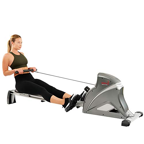 Sunny Health & Fitness Pro Rowing Machine Rower Ergometer with 10 Levels of Magnetic Resistance, Digital Monitor, 300 LB Weight Capacity - SF-RW5508
