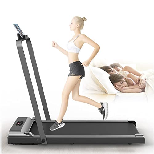 YXDFG Folding Treadmill,2 in 1 Electric Under Desk Folding Treadmill Walking Machine,with LED Display & Remote Control & Mobile Phone Holder,for Home/Office Gym