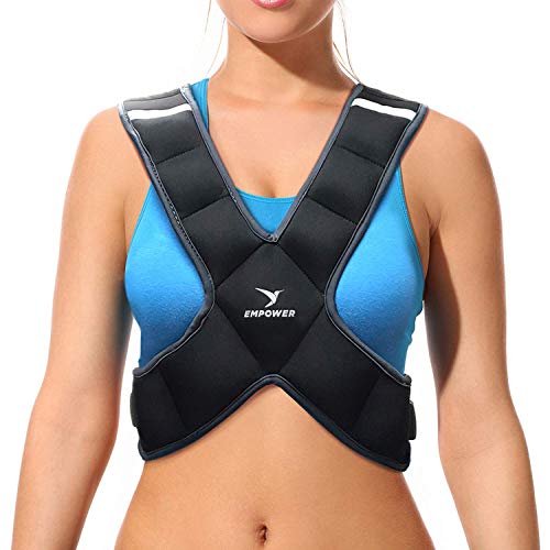 Empower Weighted Vest for Women - Ideal Body Vest for Adding Resistance Intensity to Workouts -Fixed 8lbs or Adjustable 10 to 16lbs