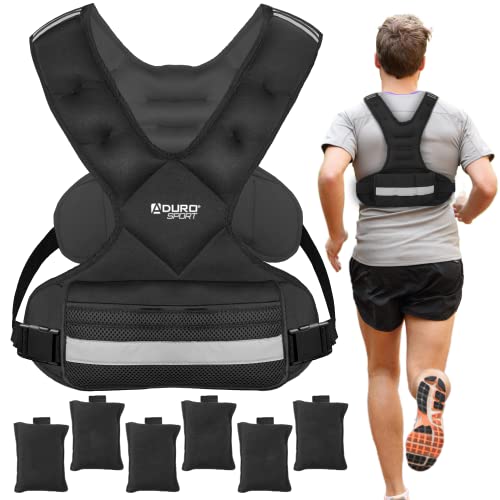 Aduro Sport Adjustable Weighted Vest Workout Equipment, 4-10lbs/11-20lbs/20-32lbs/26-46lbs Body Weight Vest for Men, Women, Kids