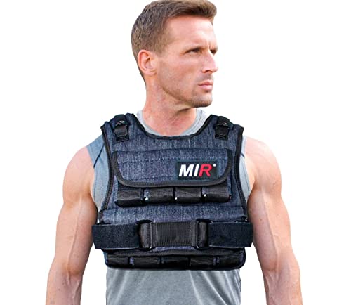 miR Air Flow Weighted Vest with Zipper Option 20lbs - 60lbs Solid Iron Weights Machine Washable. Workout Vest for Men and Women