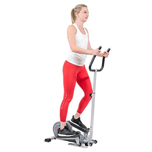Sunny Health & Fitness Magnetic Standing Elliptical with Handlebars - SF-E3988, Grey