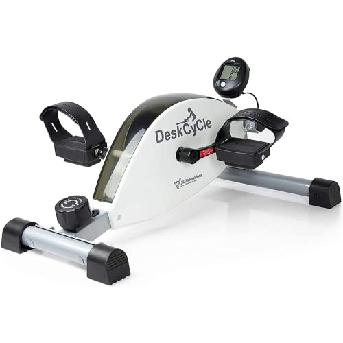 Under Desk Bike Pedal Exerciser - Desk Exercise Equipment with Magnetic Resistance - Leg Exerciser While Sitting for Office Workout or Home Fitness