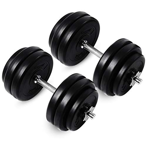 Giantex Weight Dumbbell Set 66 LB Adjustable Cap Gym Barbell Plates Body Workout
