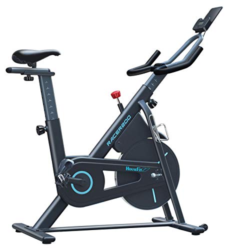 HouseFit Indoor Cycling Stationary Exercise Bike - Magnetic resistance control Solid Flywheel Quiet Belt Drive with iPad Mount LCD digital monitor