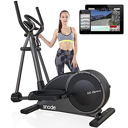 SNODE Elliptical Exercise Machine, Elliptical Training Machine with Free APP and Programmed Monitor, 32 Level Electromagnetic Resistance Eliptical Trainer with Heart Rate Alert&recovery, Body Fat , LCD Display